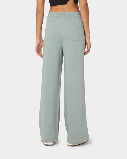 Champion Women's Reverse Weave Small C Wide Joggers Sage Shimmer Green