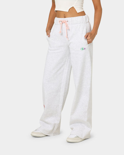 Champion Women's Reverse Weave Daisies Puddle Track Pants Silver Grey