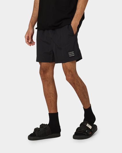 Calvin Klein Medium Drawstring Shorts New Basil Pvh Black