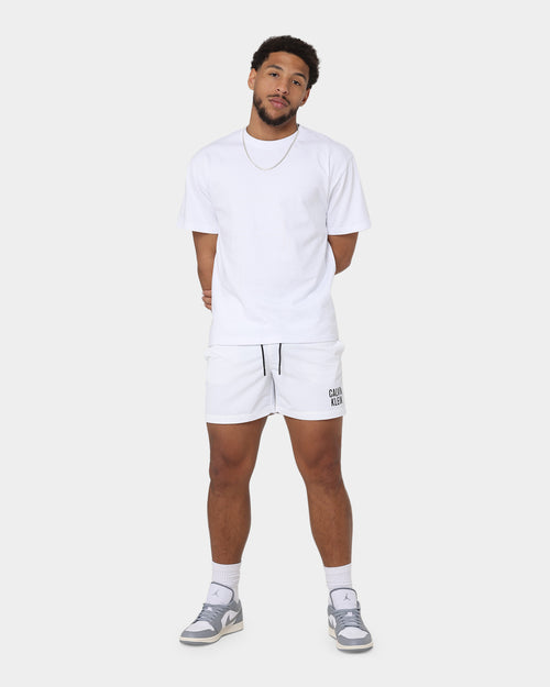 Calvin Klein Medium Double Waistband Swim Shorts Pvh Classic White