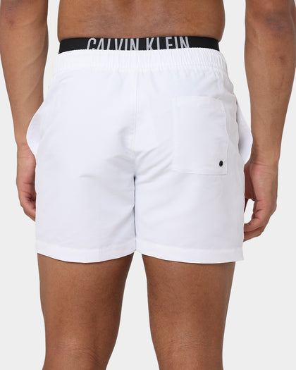Calvin Klein Medium Double Waistband Swim Shorts Pvh Classic White
