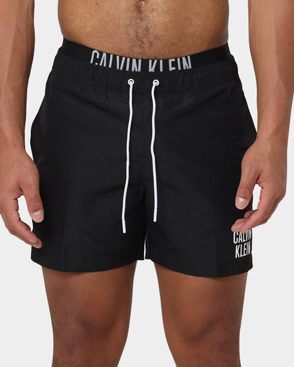 Calvin Klein Medium Double Waistband Swim Shorts Pvh Black