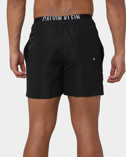 Calvin Klein Medium Double Waistband Swim Shorts Pvh Black