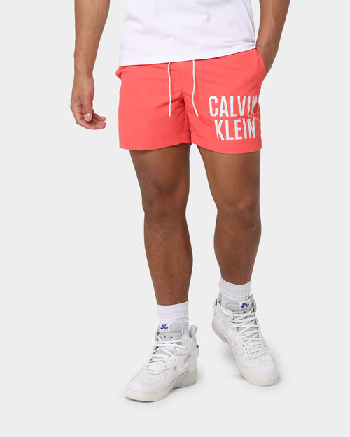 Calvin Klein Medium Drawstring Swim Shorts Coral Crush