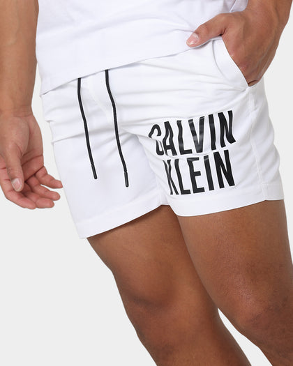 Calvin Klein Medium Drawstring Swim Shorts Pvh Classic White