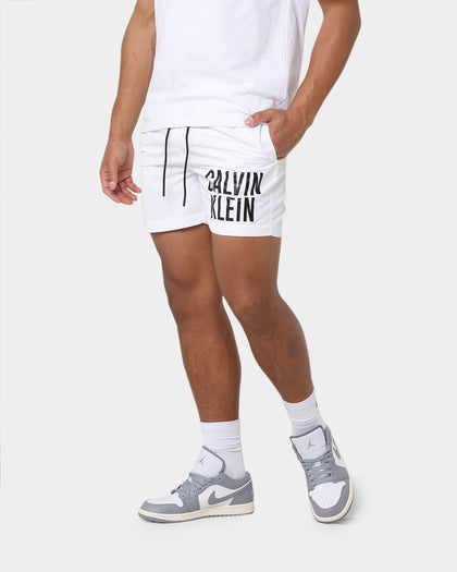 Calvin Klein Medium Drawstring Swim Shorts Pvh Classic White