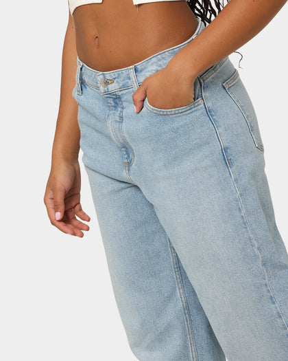 Guess Originals Women's Go Kit Broadway Wide Leg Jeans Go Broadway Light Wash