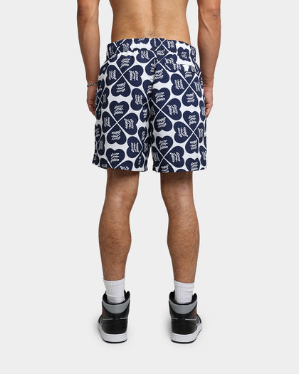 Guess Originals GUESS Originals X J Balvin Heart Print Swim Shorts Blackened Blue