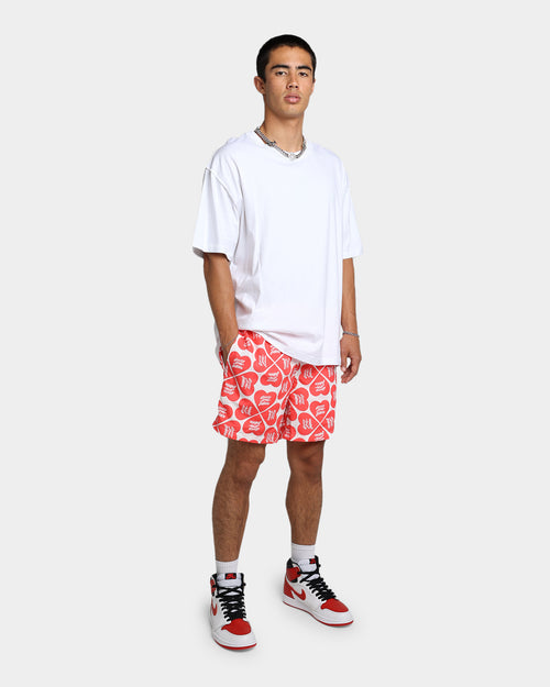 Guess Originals GUESS Originals X J Balvin Heart Print Swim Shorts Racer Red