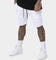 Saint Morta United Distressed Biker Shorts White
