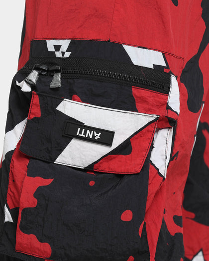 The Anti Order Storm Camo Track Joggers Black/Red/White