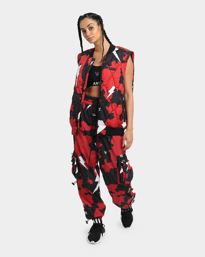 The Anti Order Storm Camo Track Joggers Black/Red/White