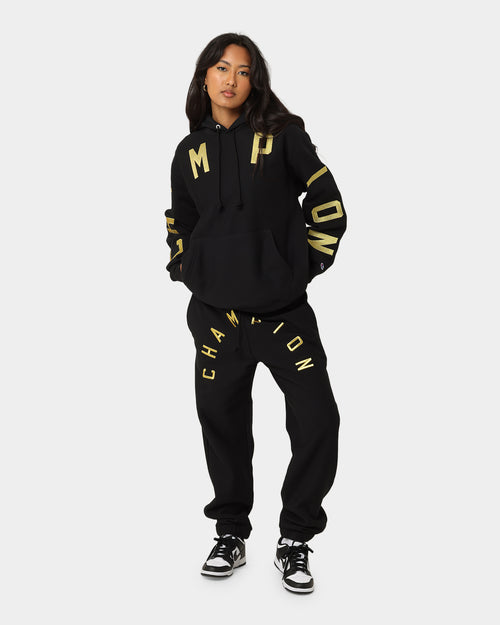 Champion Reverse Weave Arch Logo Jogger Pants Black/Gold