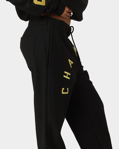 Champion Reverse Weave Arch Logo Jogger Pants Black/Gold