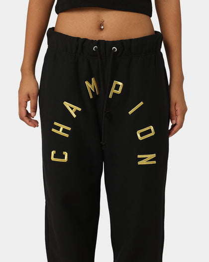Champion Reverse Weave Arch Logo Jogger Pants Black/Gold