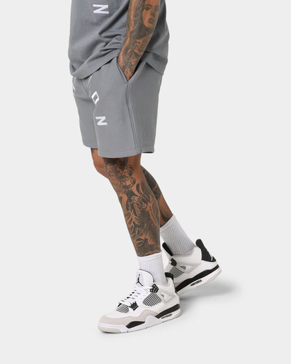 Champion Reverse Weave Arch Logo Shorts Calico Grey