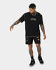 Champion Reverse Weave Arch Logo Shorts Black/Gold