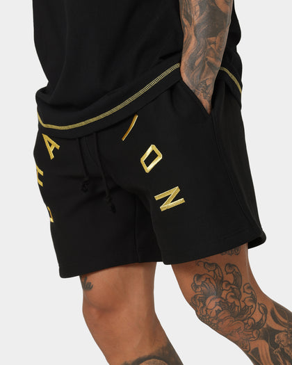 Champion Reverse Weave Arch Logo Shorts Black/Gold