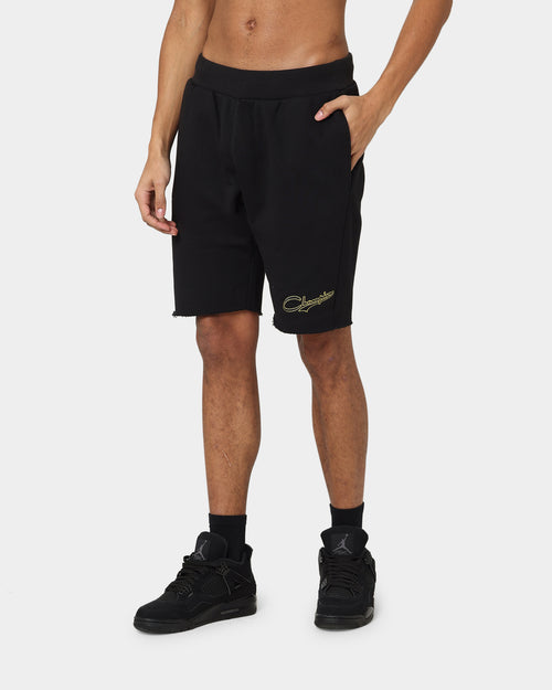 Champion Reverse Weave Terry Relaxed Shorts Black/Gold