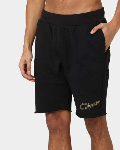 Champion Reverse Weave Terry Relaxed Shorts Black/Gold