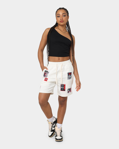 Loiter Patchwork Shorts Ecru