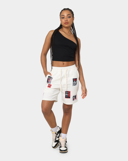 Loiter Patchwork Shorts Ecru