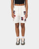 Loiter Patchwork Shorts Ecru