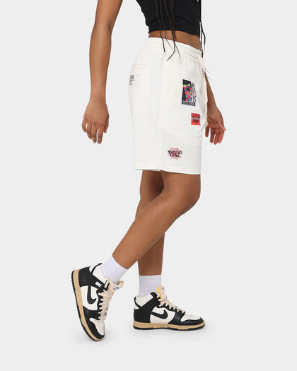 Loiter Patchwork Shorts Ecru