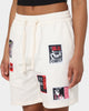 Loiter Patchwork Shorts Ecru