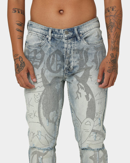 Ksubi Van Winkle Devil Smash Jeans Denim Light