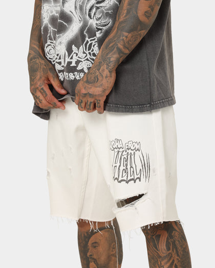 Dead Studios Aloha Denim Shorts White