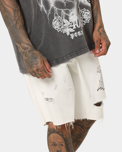Dead Studios Aloha Denim Shorts White