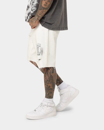 Dead Studios Aloha Denim Shorts White