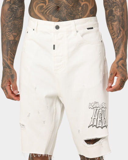 Dead Studios Aloha Denim Shorts White