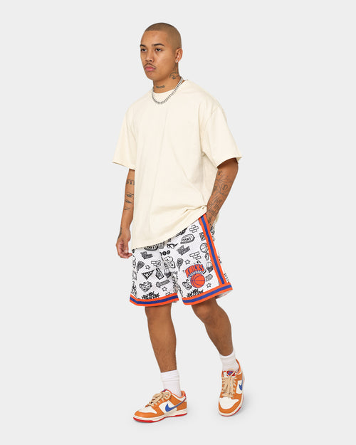 Mitchell & Ness New York Knicks 1991 Doodle Swingman Shorts White