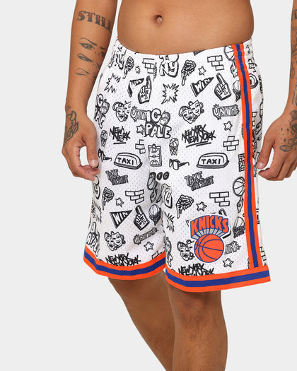 Mitchell & Ness New York Knicks 1991 Doodle Swingman Shorts White
