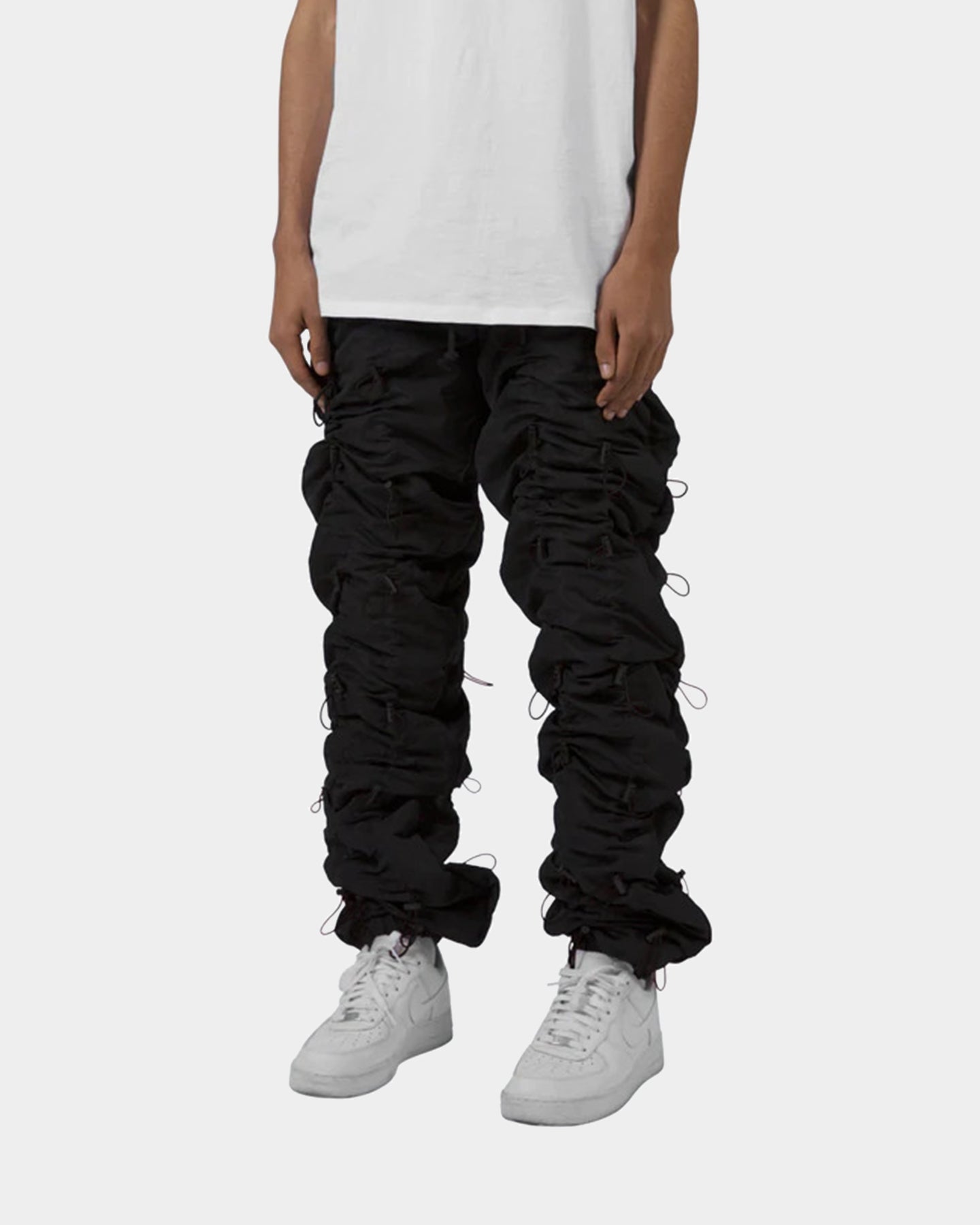 MNML Bungee Cord Pants Black/Black | Culture Kings US