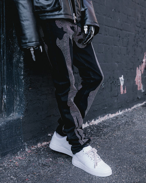 MNML D249 Skeleton Denim Jeans Black/White