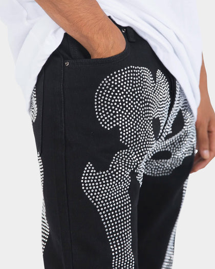 MNML D249 Skeleton Denim Jeans Black/White