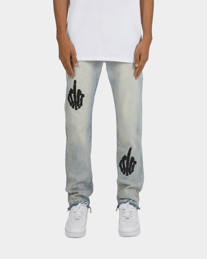 MNML D272 Skeleton Denim Jeans Blue/Black