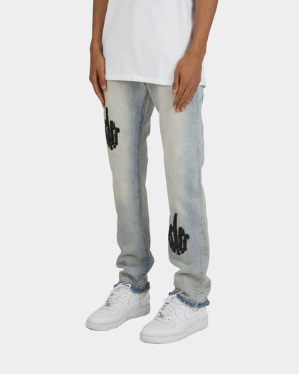 MNML D272 Skeleton Denim Jeans Blue/Black