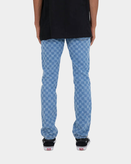 MNML D407 Checker Denim Jeans Blue