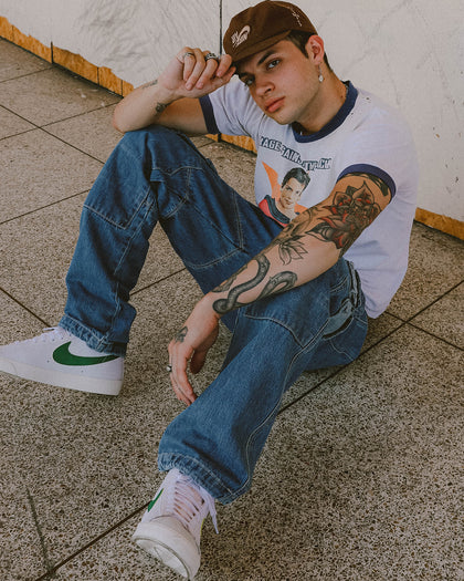 MNML V244 Cargo Denim Jeans Blue