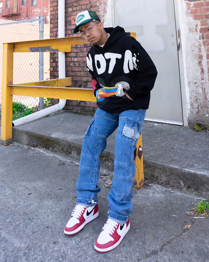 MNML V244 Cargo Denim Jeans Blue