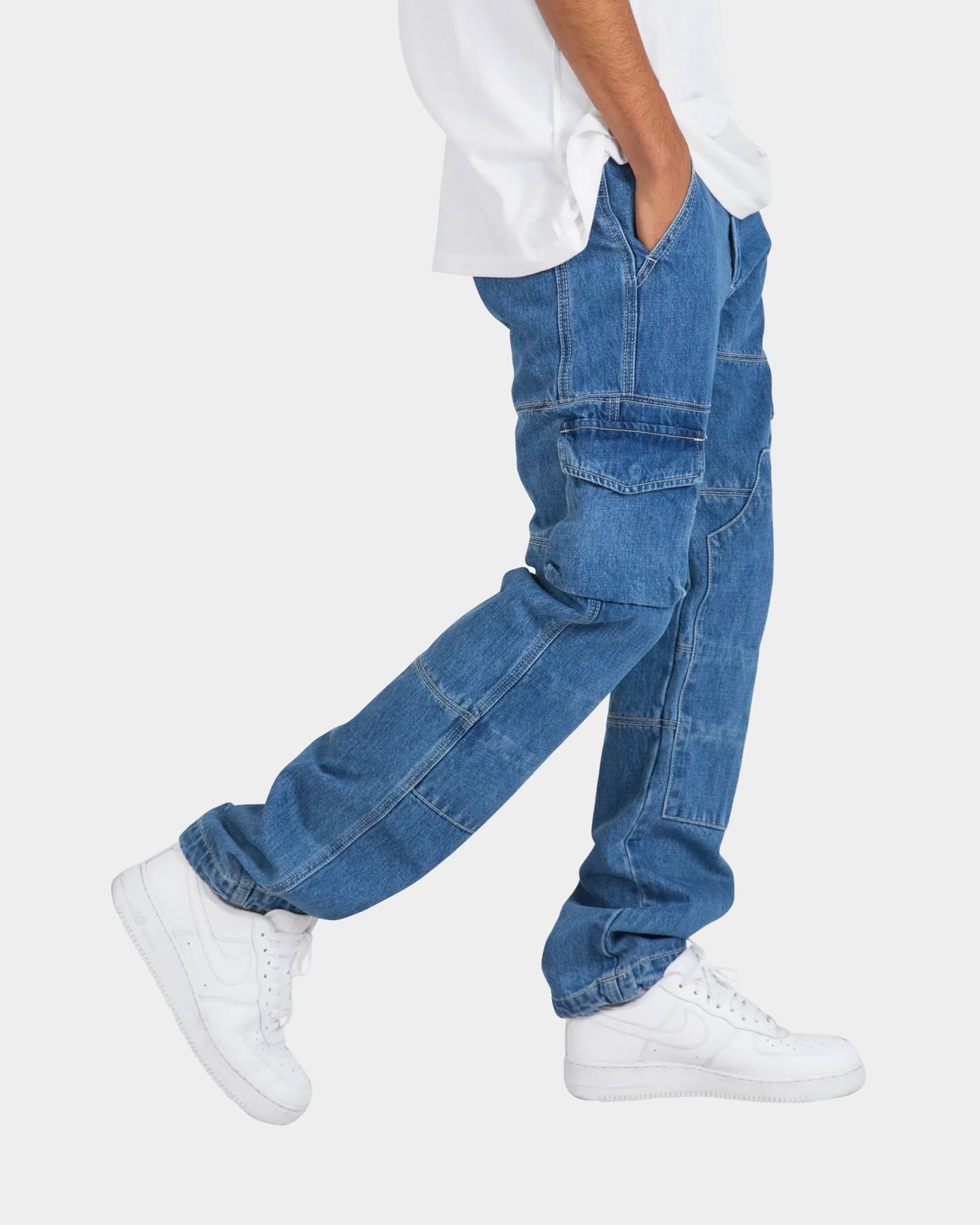 MNML V244 Cargo Denim Jeans Blue | Culture Kings US