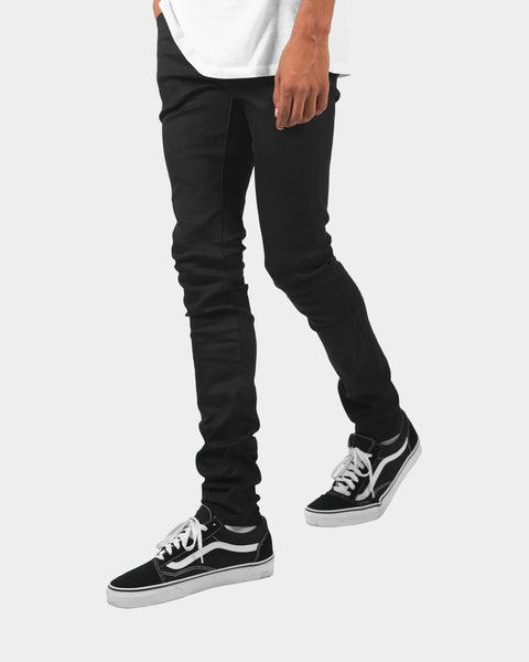 MNML X43 Stretch Denim Jeans Matte Black | Culture Kings US