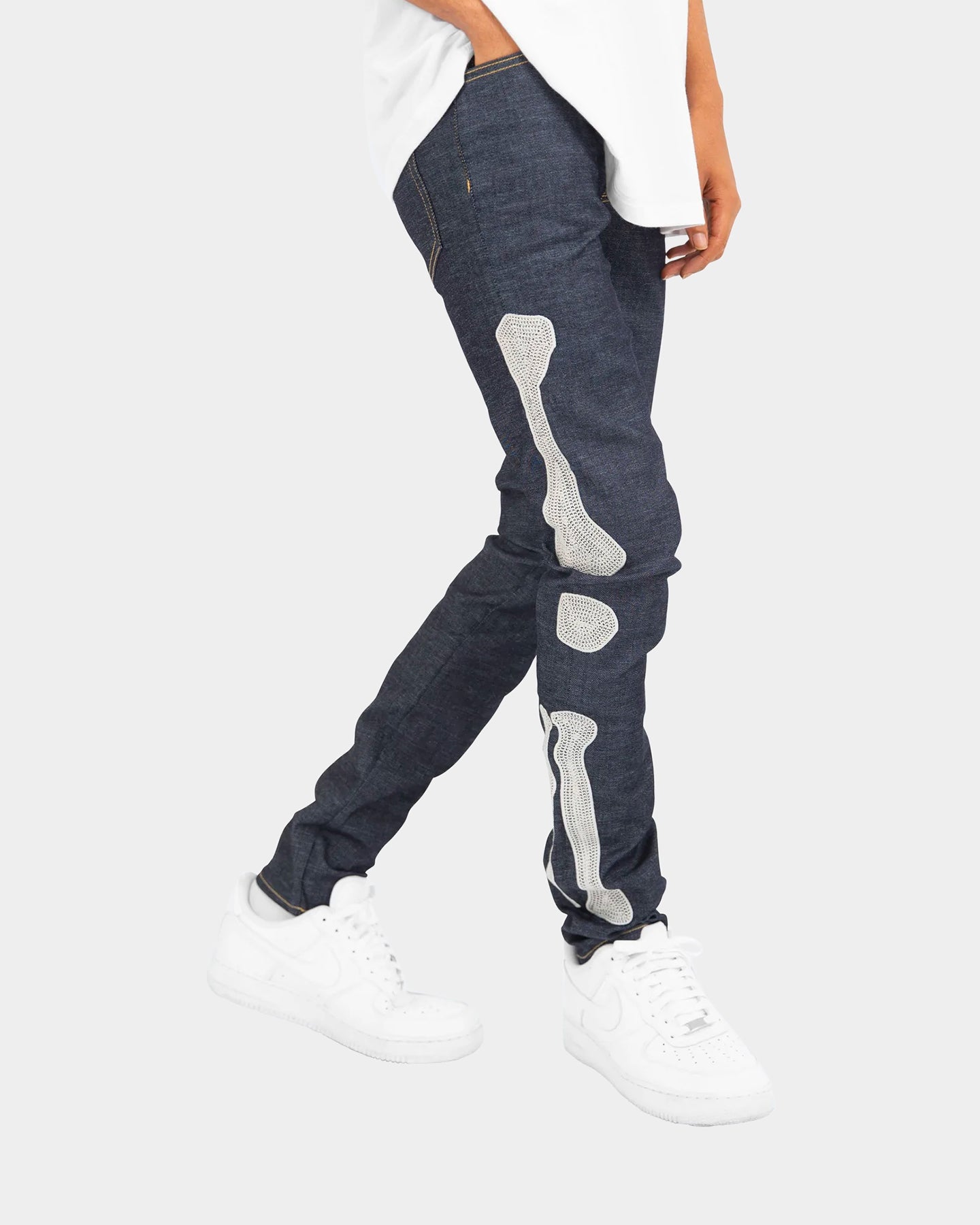 mnml Skeleton Denim Pants