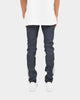 MNML X199 Stretch Skeleton Denim Jeans Raw Blue