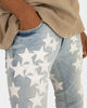 MNML X255 Stretch Star Denim Jeans Light Blue
