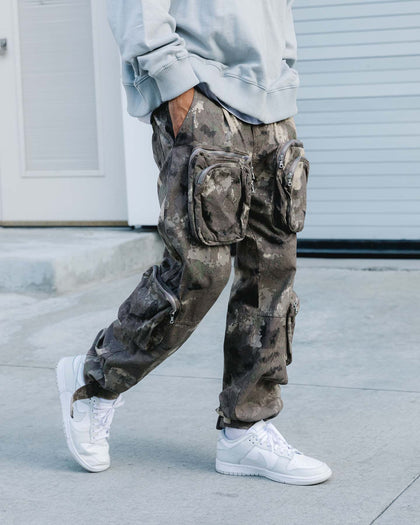 MNML Zipper Cargo Pants Camo